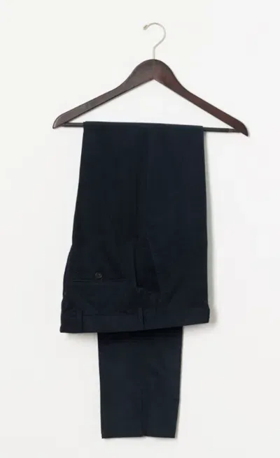 Billy Reid Twill Moleskin Flat Front Trouser - Black