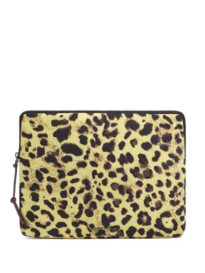 Bimba Y Lola Animal-print 13.5" Laptop Case In Yellow