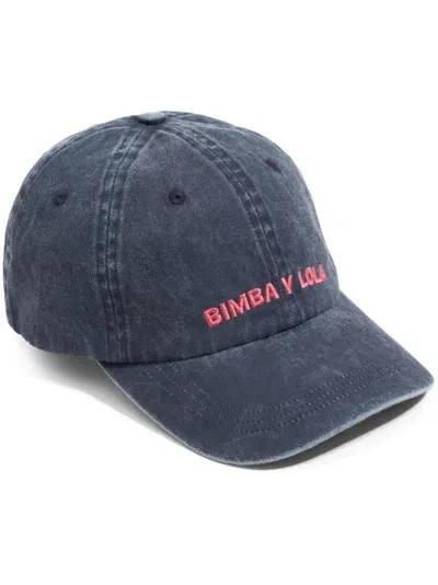 Bimba Y Lola Cotton Baseball Cap In Blue