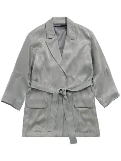 Bimba Y Lola Double-breasted Jacket In Grey