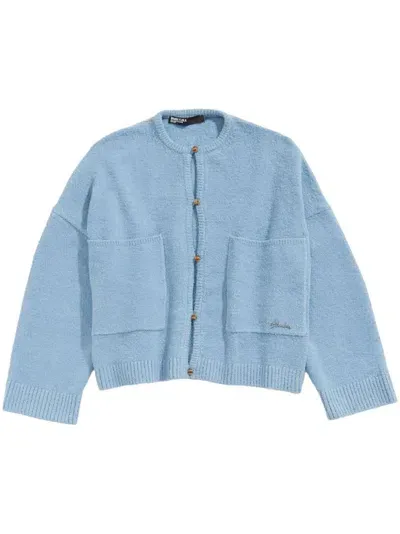 Bimba Y Lola Knitted Cardigan In Blue