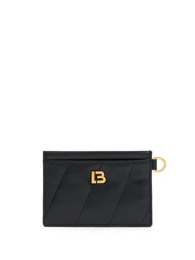 Bimba Y Lola Leather Card Holder In Black