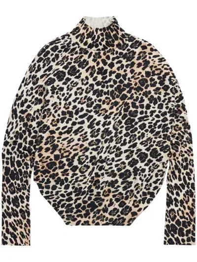 Bimba Y Lola Leopard-print Sweater In Black