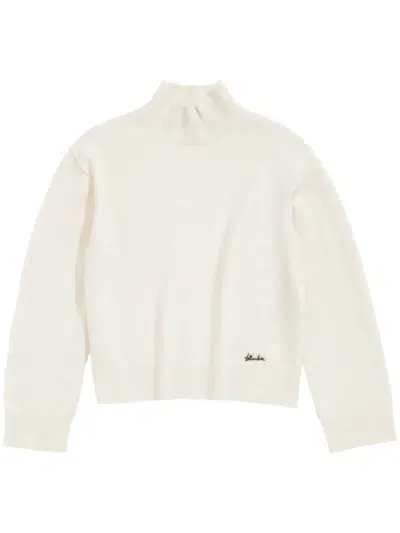 Bimba Y Lola Logo-embroidered Sweater In Neutrals