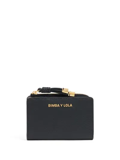 Bimba Y Lola Logo-lettering Leather Purse In 黑色