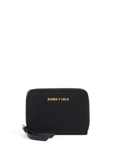 Bimba Y Lola Logo Lettering Purse In Black