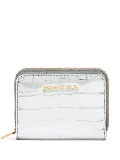 Bimba Y Lola Logo-lettering Wallet In Silver