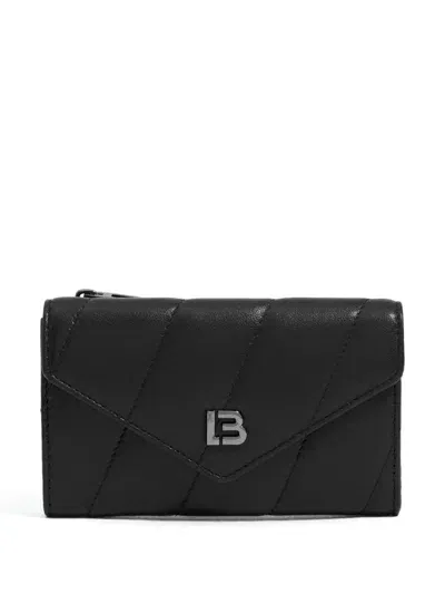 Bimba Y Lola Logo-plaque Leather Purse In Black