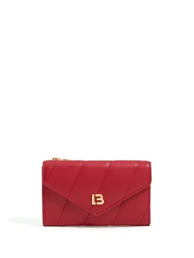 Bimba Y Lola Logo-plaque Quilted Leather Purse In 红色