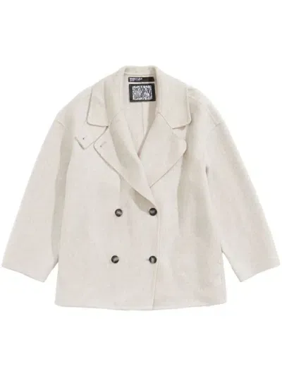 Bimba Y Lola Tailored Double-breasted Jacket In Neutrals