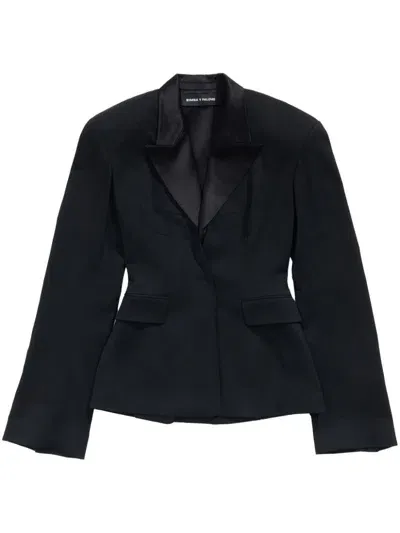 Bimba Y Lola V-neck Fitted Jacket In Black