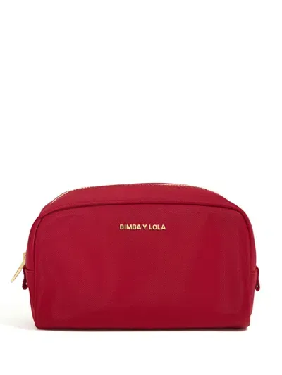 Bimba Y Lola Zipped Make Up Bag In 红色