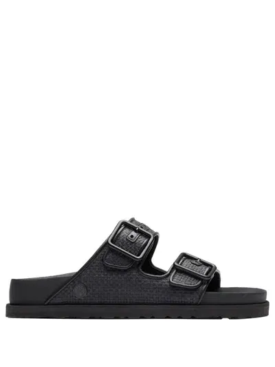 Birkenstock 1774 Arizona Raffia Luxe Shoes In Black