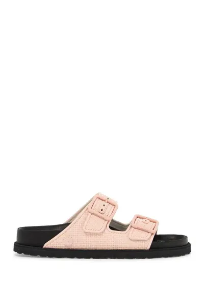 Birkenstock 1774 Arizona Raffia Luxe Sandals In Pink