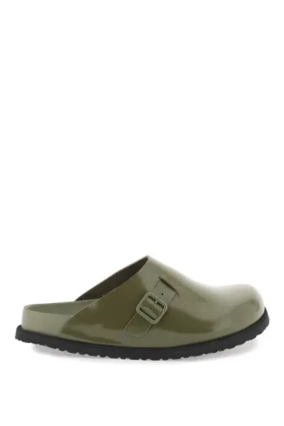 Birkenstock 1774 Niamey Leather Clogs In Green