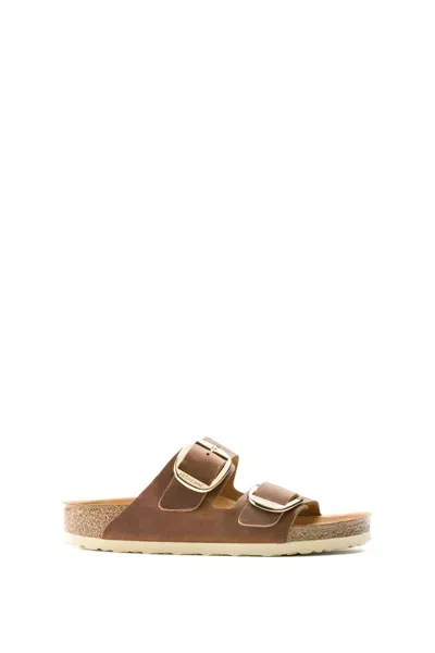 Birkenstock Arizona Big Buckle Tan Mules In Tan Leather