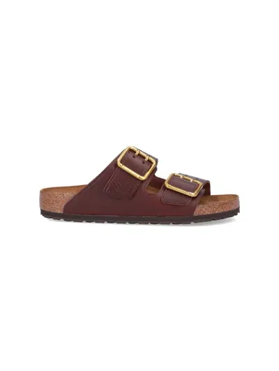 Birkenstock Arizona Bold Gap Sandals In Marrone