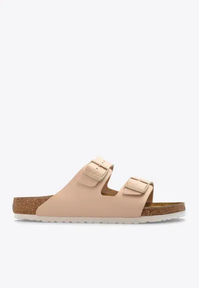 Birkenstock Arizona Double-buckle Slides In Beige