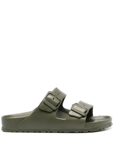 Birkenstock Arizona Eva Sandals In Khaki Patent