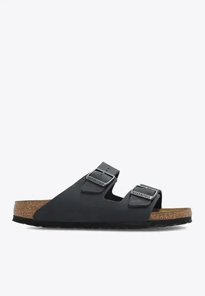 Birkenstock Arizona Leather Slides In Black