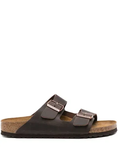 Birkenstock Arizona Oiled Leather Sandals In Brown