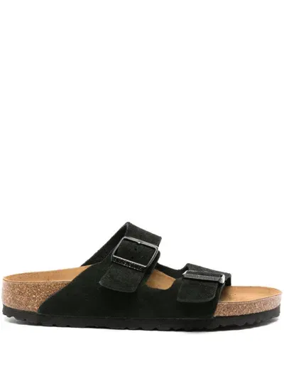 Birkenstock Arizona Bs Suede Leather In Black