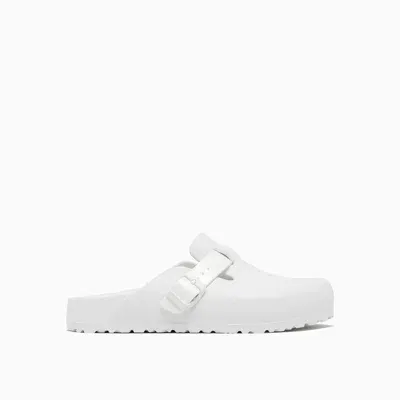 Birkenstock Boston Eva Slides In White Patent