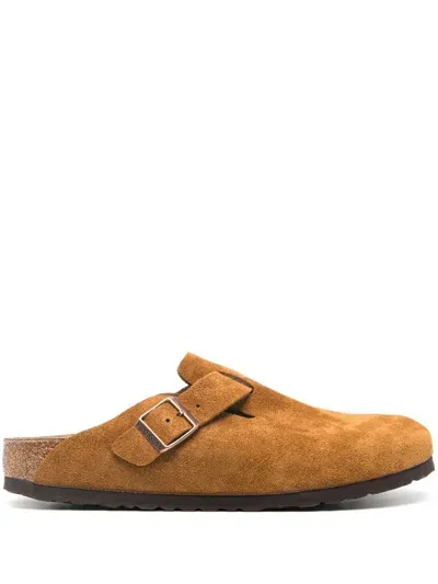 Birkenstock Boston Mink, Suede Leather Shoes In Brown