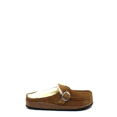 Birkenstock Buckley Genuine Shearling Mule In Brown