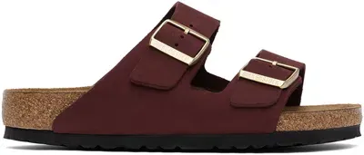 Birkenstock Leather Arizona Big Buckle Sandals In Zinfandel