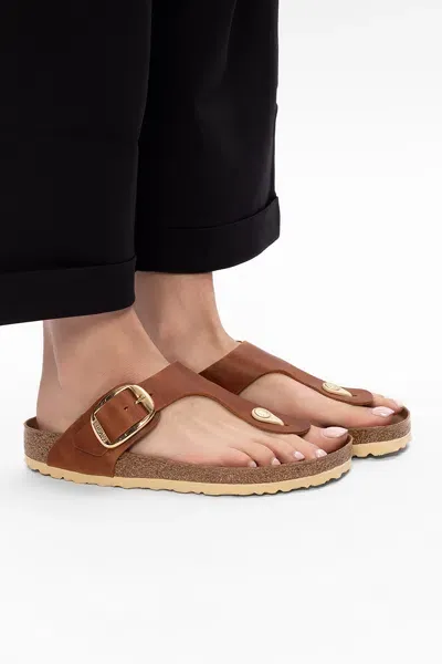 Birkenstock Gizeh Big Buckle Sandals In Brown