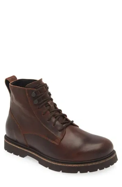 Birkenstock Highwood Lace Up Boots In Chocolate