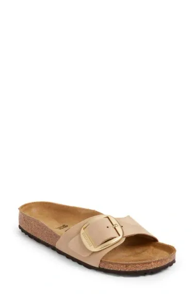 Birkenstock Madrid Big Buckle Slide Sandal In Sandcastle