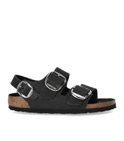 Birkenstock Milano Big Buckle Sandals In Black