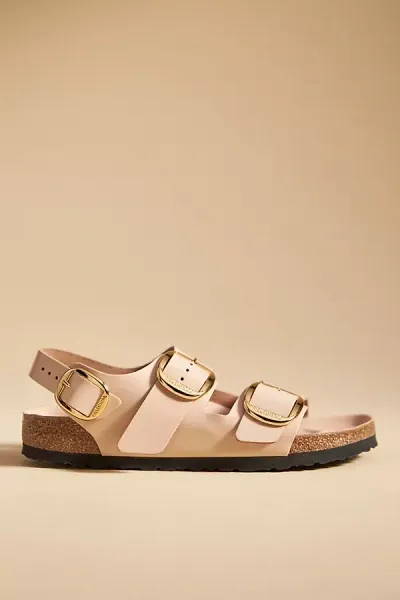 Birkenstock Milano Big Buckle High Shine Sandals In High Shine New Beige