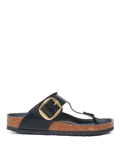 Birkenstock Gizeh Big Buckle Sandals In Black