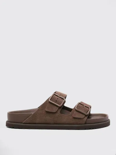 Birkenstock Arizona Suede Sandals In Brown