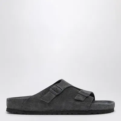 Birkenstock Slide Zürich Exquisite Grey In Suede