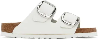 Birkenstock White Narrow Arizona Big Buckle Sandals