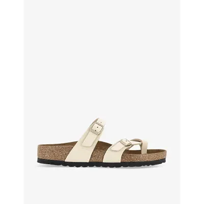 Birkenstock Mayari Bf Womens Sandals In Beige Leather