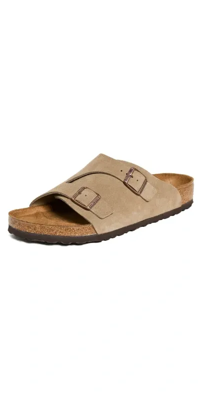 Birkenstock Zurich Buckled Slip-on Sandals In Taupe