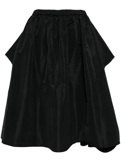 Biyan Taffeta Cape Dress In Black