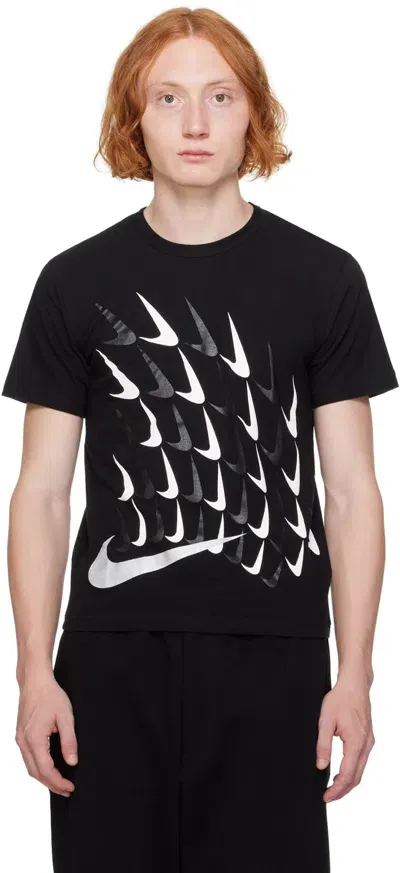 Black Comme Des Garçons Black Nike Edition T-shirt In 1 Black