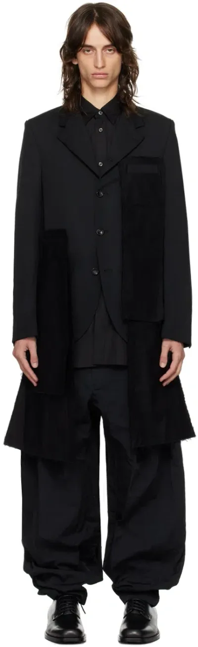 Black Comme Des Garçons Black Pocket Panel Blazer In 1 Black