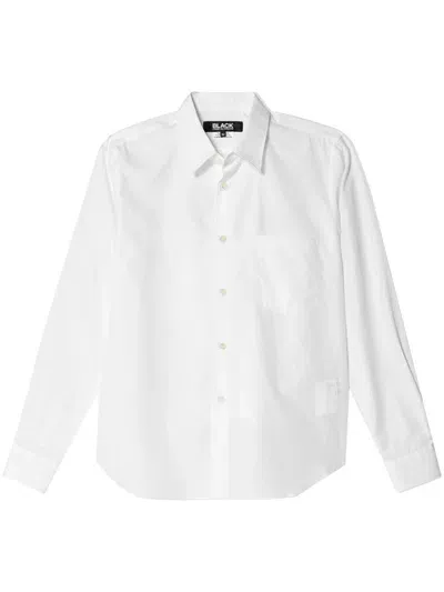 Black Comme Des Garçons Cotton Shirt In White