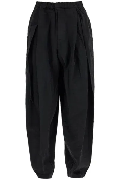 Black Comme Des Garçons Harem Pants With Pleats In Black