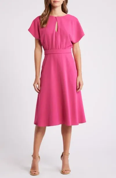 Black Halo Lovewick Keyhole Dress In Berry Pink