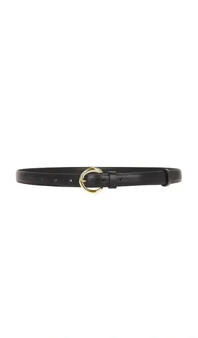 Black Suede Studio Cora Belt In Black & Gold