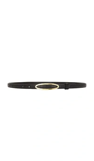 Black Suede Studio Melodie Belt In Black & Gold