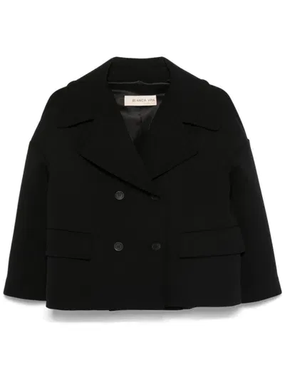 Blanca Vita Pelsy Coat In Black